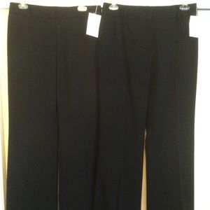 NWOT J. Crew black wool full leg pants. Size 10 tall. 2 pair!